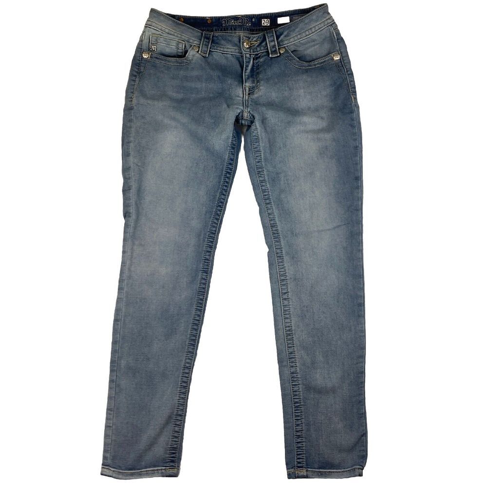 Miss Me Jeans Women's Signature Skinny Medium Wash Blue Size 29 (30x31 Measured)